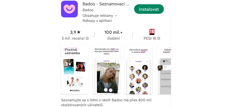 Seznamky aplikace - Badoo